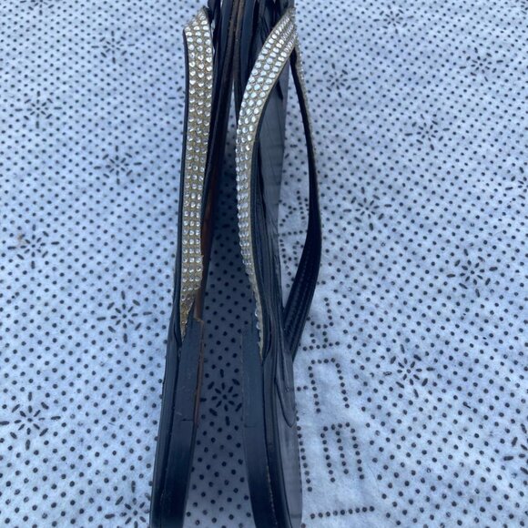 Gina Women Flat Diamante Sandals Ladies Thong Rhinestones Flip Flops Summer Shoe - Picture 7 of 10